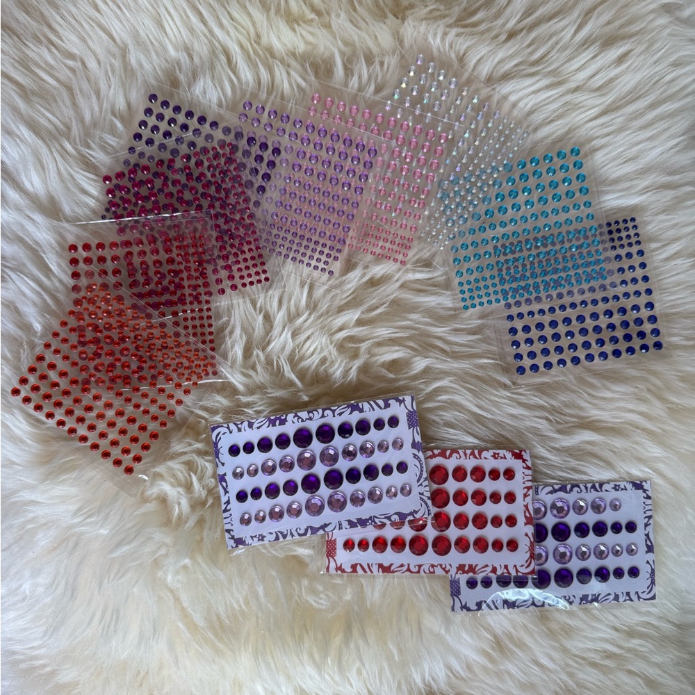 Colorful Adhesive Gem Stickers for face and body